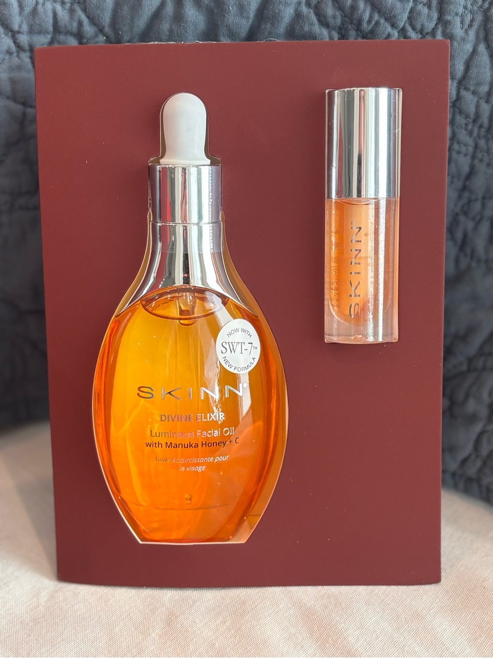 Skinn Divine Elixir Manuka Honey Facial Oil & Lip Oil Gift Set New